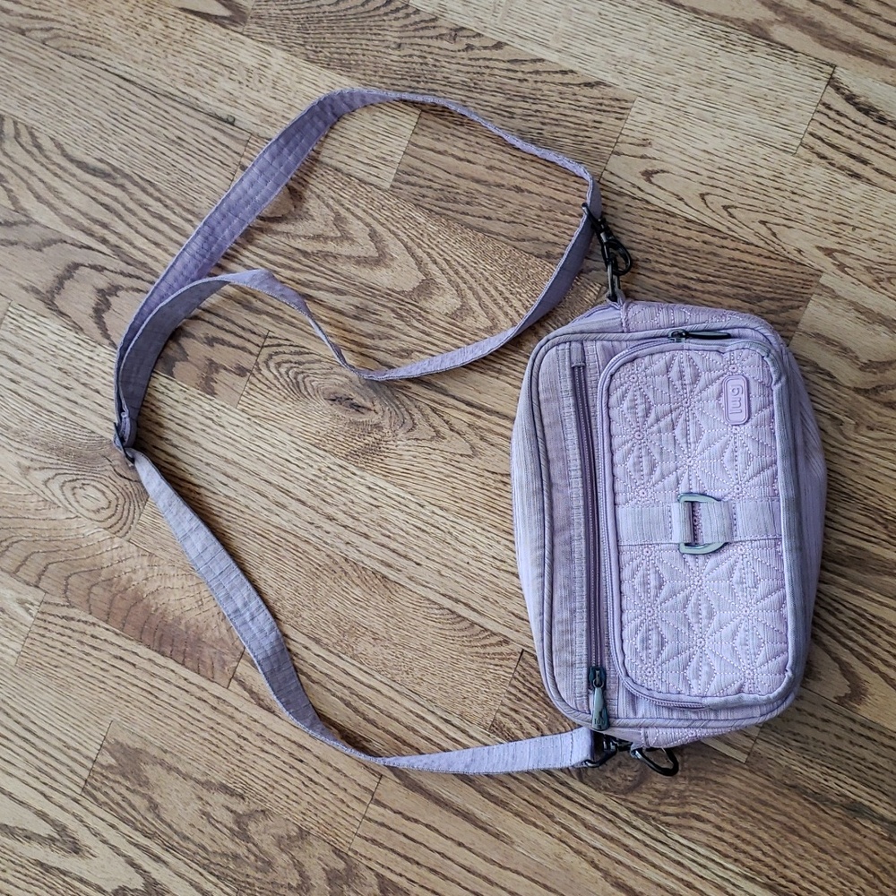 LUG Pastel Embroidered Small Crossbody or Shoulder Bag Lightweight Travel